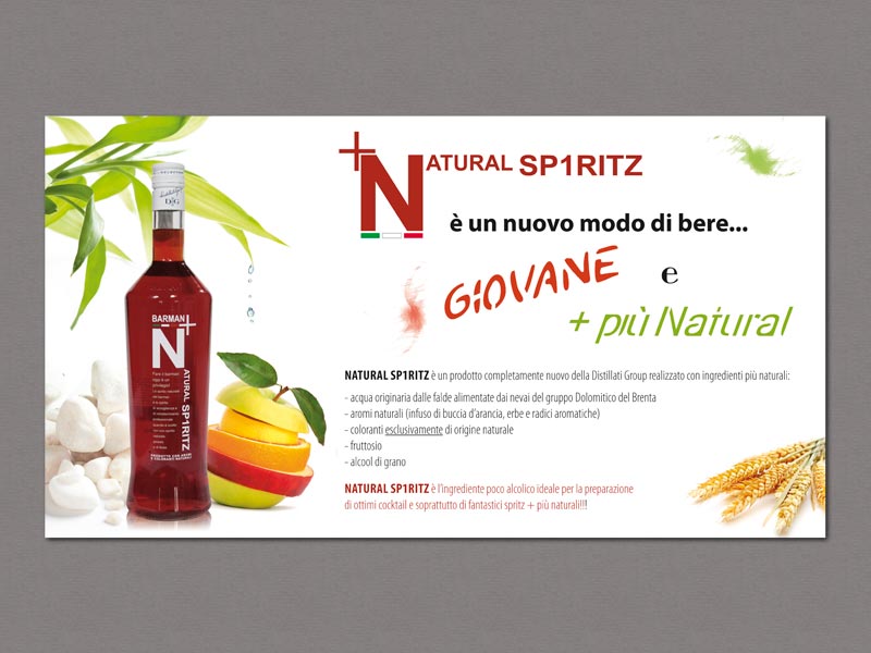 Ideazione e realizzazione del materiale pubblicitario per il nuovo prodotto della Distillati Group