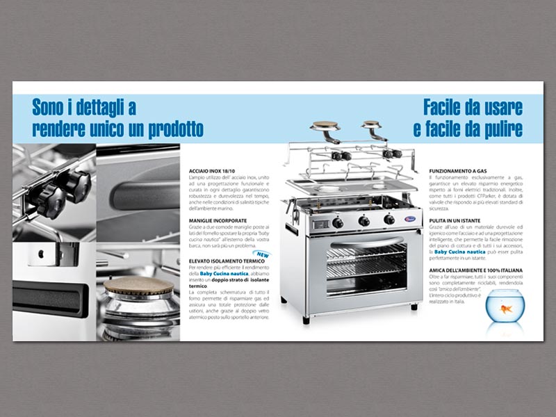 Ideazione e realizzazione del materiale per il punto vendita per la CFParker: interno flyer